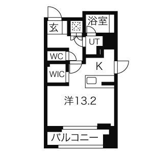 札幌市中央区大通西のマンションの間取り