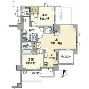 【板橋区向原のマンションの間取り】