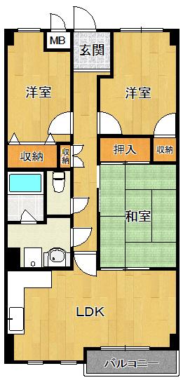 エリシオン宝塚の間取り