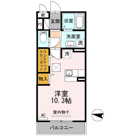 宇治市小倉町のアパートの間取り