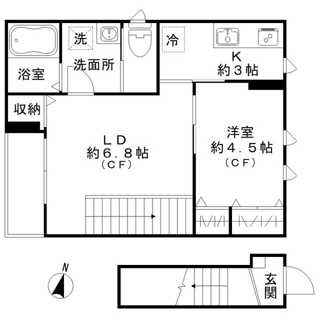 さいたま市南区文蔵のアパートの間取り