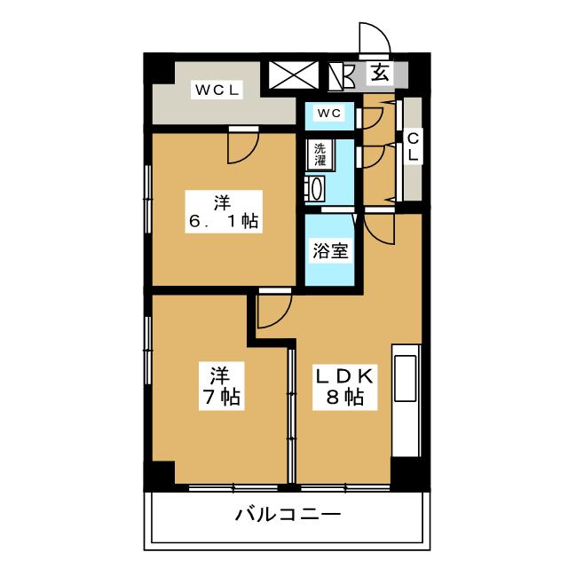 港区南麻布のマンションの間取り