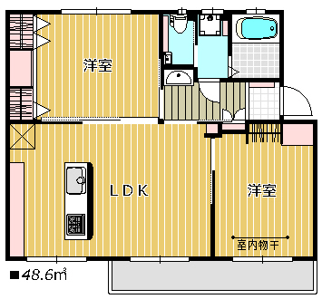 夏見台団地７号棟の間取り