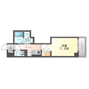 門真市栄町のマンションの間取り