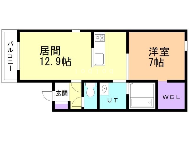 河東郡音更町南鈴蘭北のアパートの間取り