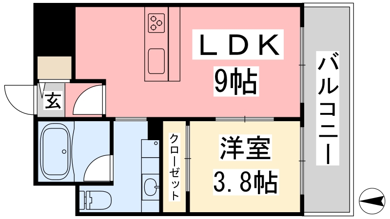 ヴァレーレ県庁前の間取り