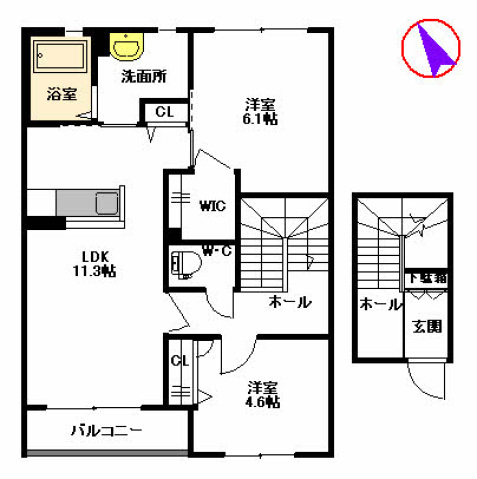 クレセントの間取り