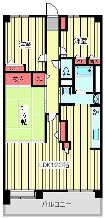 さいたま市南区沼影のマンションの間取り