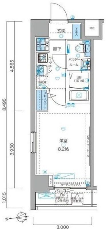 【港区白金台のマンションの間取り】