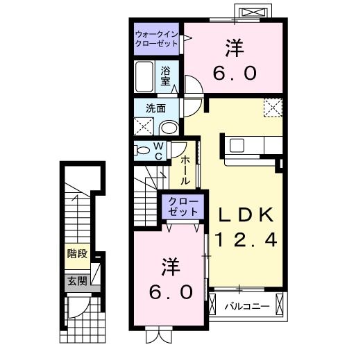 小諸市甲のアパートの間取り