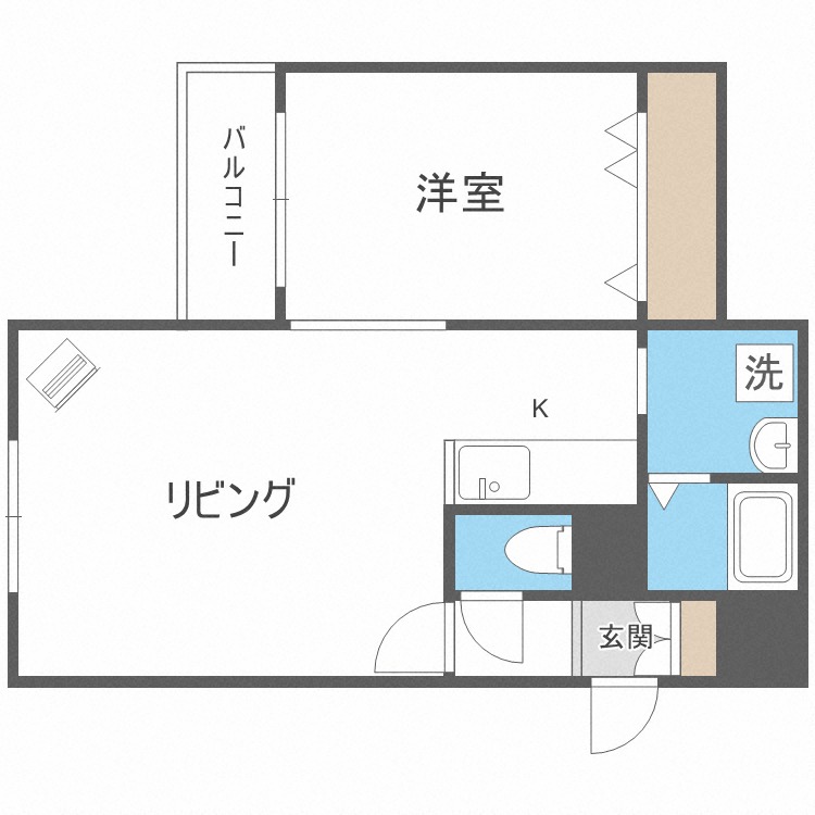 札幌市南区南三十五条西のマンションの間取り