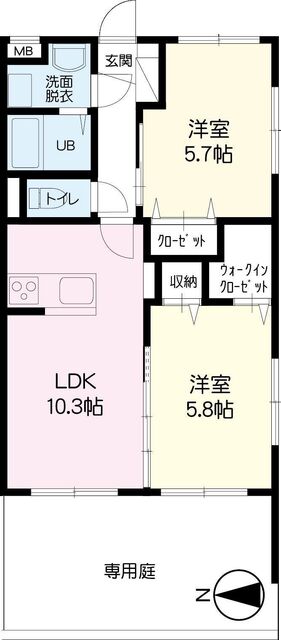 伊予郡松前町大字恵久美のマンションの間取り