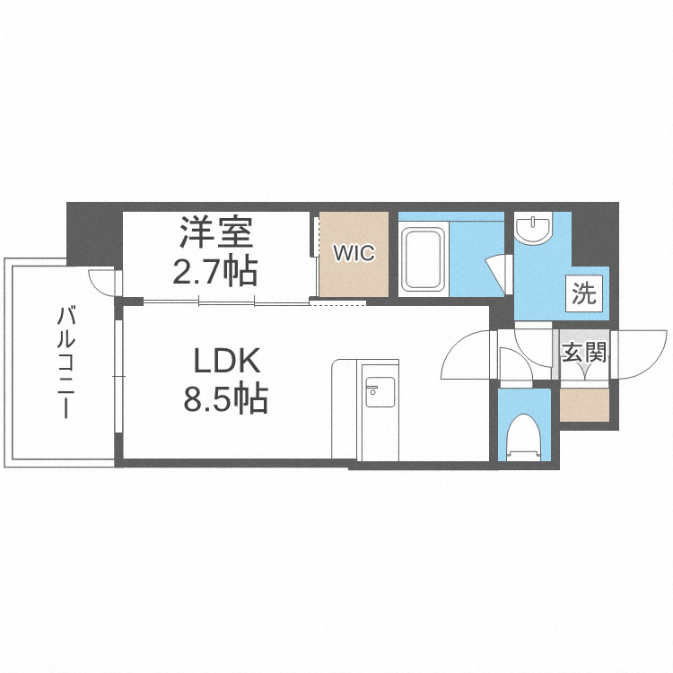 セレニテ福島プリエの間取り