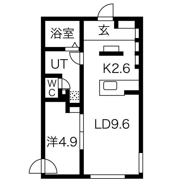 ラフィナート南16条の間取り