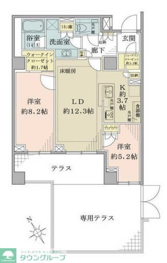 武蔵野市吉祥寺本町のマンションの間取り