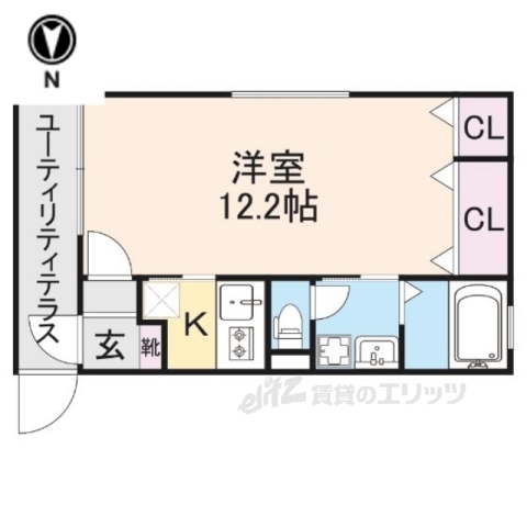 【奈良市今小路町のマンションの間取り】