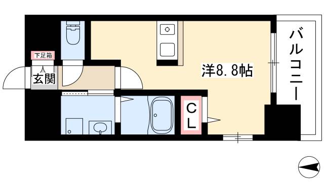 ライジングコート名古屋駅南の間取り