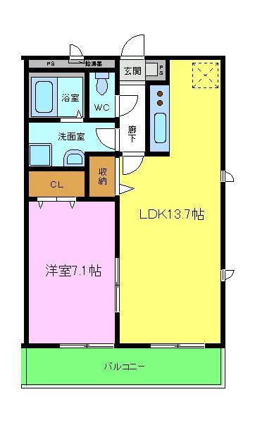 アンプルールクラージュ スール１の間取り