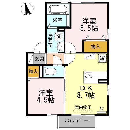 ガーデンヴィラ　A棟の間取り