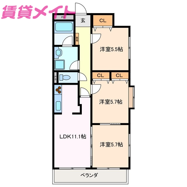 イーストサンヒルズの間取り