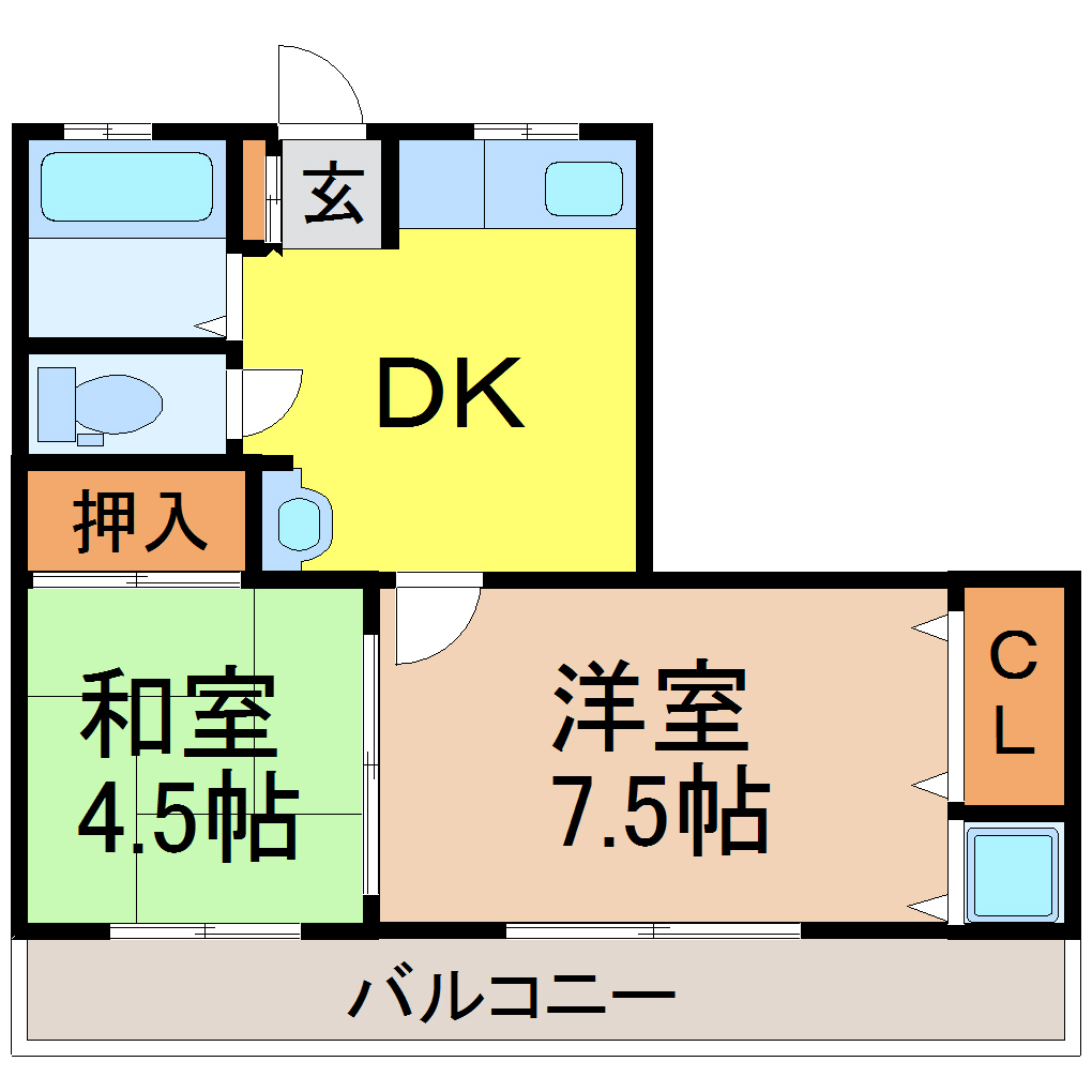 名古屋市昭和区御器所のマンションの間取り