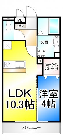 フローラ稲葉の間取り