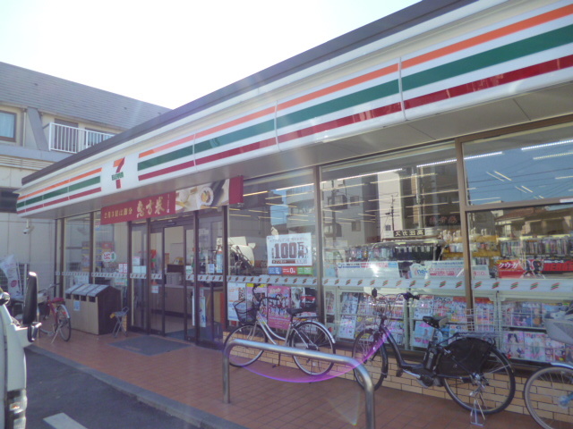コンビニ　セブンイレブン下丸子多摩堤通り店（コンビニ）まで445m