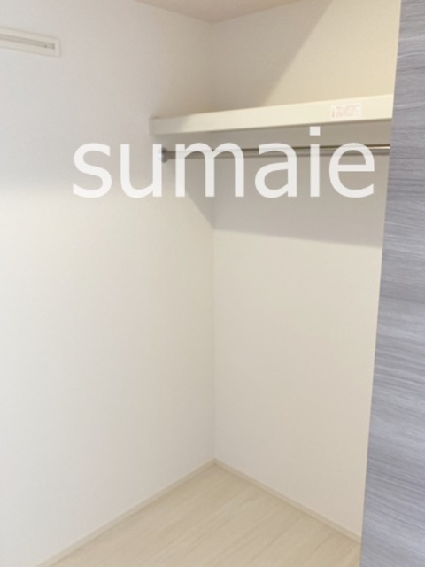 収納　大容量のウォークインクローゼット。