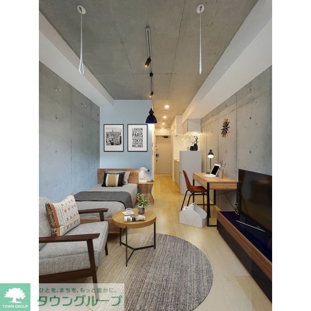 居室・リビング　家具・調度品等はCG加工です。実際の賃貸住居には含まれません