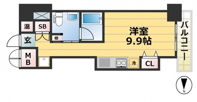 ＪＲ東海道本線 三ノ宮駅 徒歩8分 15階建 築19年の間取り写真