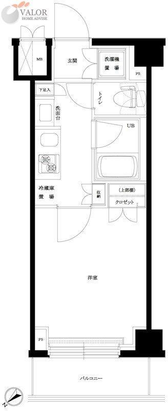 ＪＲ埼京線 武蔵小杉駅 徒歩13分 7階建 築14年の間取り写真
