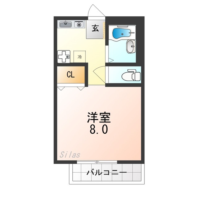近鉄南大阪線 河内天美駅 徒歩8分 2階建 築28年の間取り写真