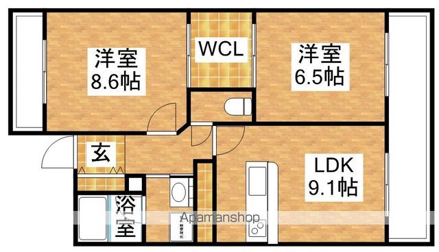 シャンテミキの間取り写真