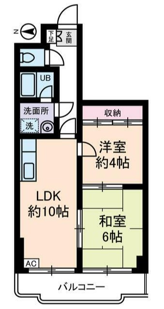 東京メトロ千代田線 綾瀬駅 徒歩7分 7階建 築38年の間取り写真
