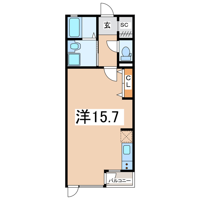 ＪＲ東北本線 郡山駅 バス乗車時間：12分 最寄りバス停で下車 徒歩7分 2階建 築9年の間取り写真