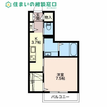 愛知環状鉄道 中岡崎駅 徒歩9分 2階建 築10年の間取り写真