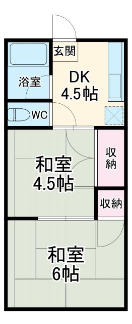 【浜松市中央区天王町のアパートの間取り】