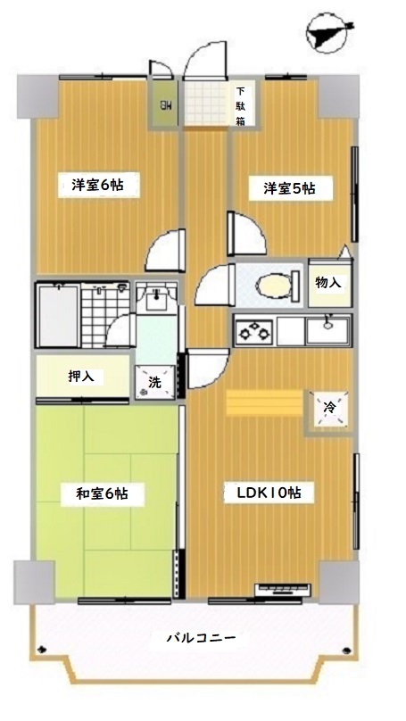 コスモ獨協前ハイツの間取り