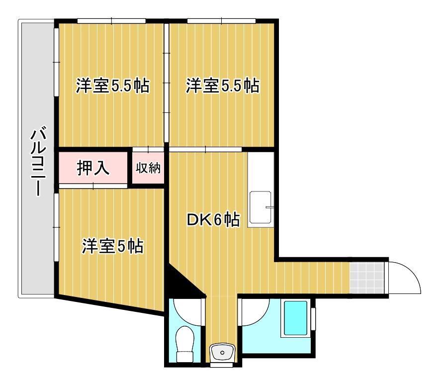 和泉ハイツＣ棟の間取り