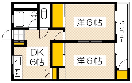 【広島市西区庚午中のマンションの間取り】