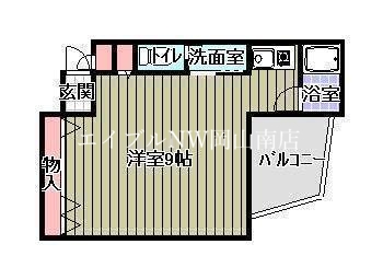 岡山市北区表町のマンションの間取り