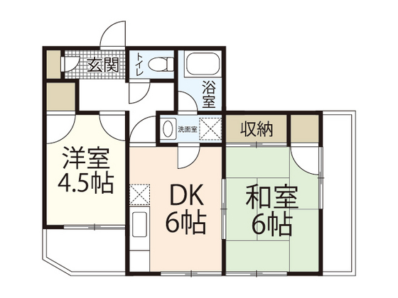 広島市南区山城町のマンションの間取り