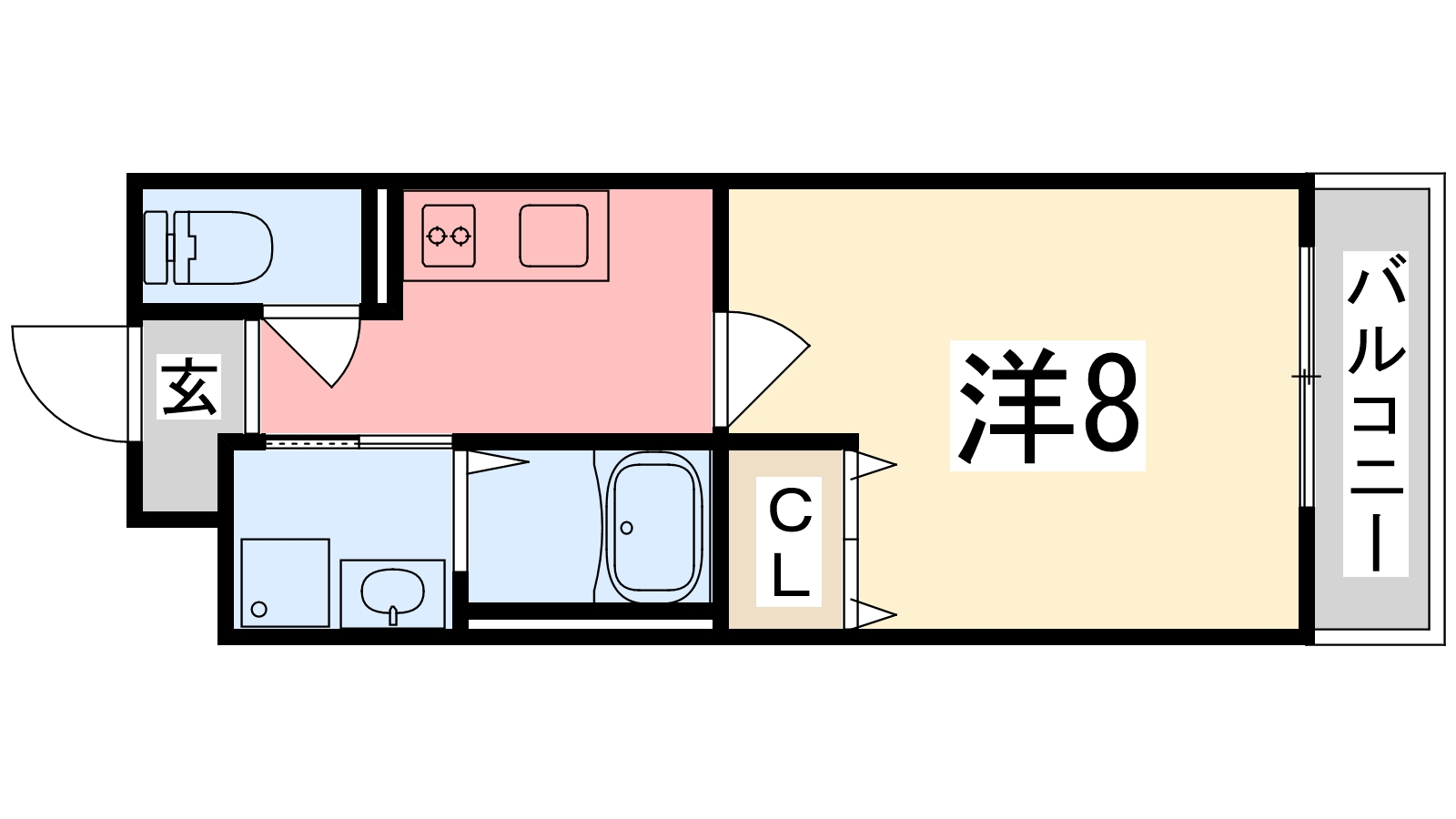 クローバー英賀保駅前の間取り