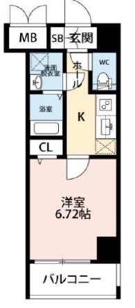 姫路市古二階町のマンションの間取り