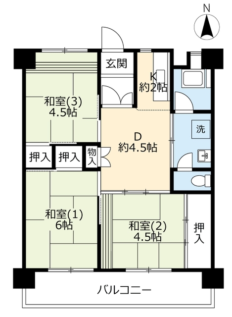 ＵＲ桃山南の間取り