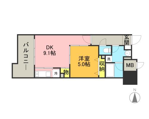 キルンズ博多駅南の間取り