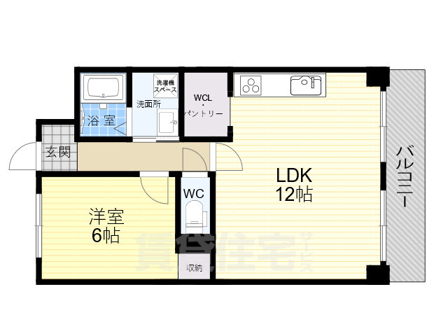 生駒市新旭ケ丘のマンションの間取り