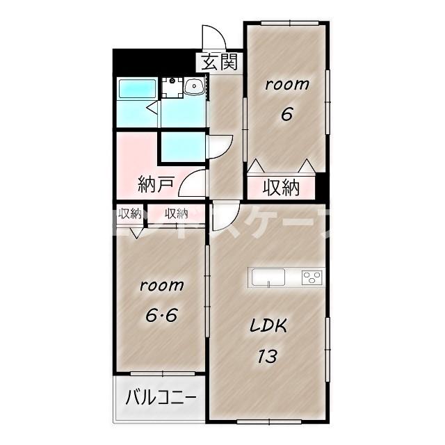 高崎市新保町のマンションの間取り