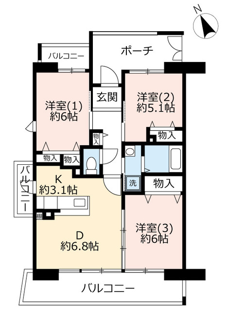 ＵＲアルビス緑丘の間取り