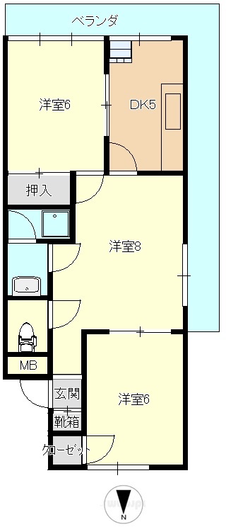 昭和町ハイツの間取り